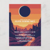 Invitation Carte Postale Total Solaire Eclipse 4.8.2024 Pittoresque Viewing (Devant)