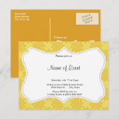 Invitation Carte Postale Tourbillon orange jaune; Tourbillons printaniers (Devant / Derrière)