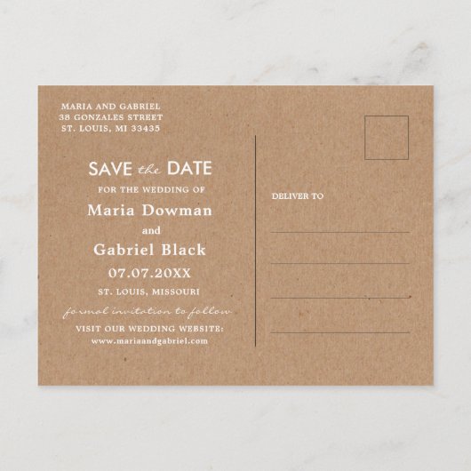 Invitation Carte Postale Tournesol rustique. Mariage champêtre Enregistrez  (Dos)