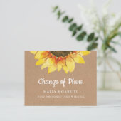 Invitation Carte Postale Tournesol rustique. Reporter l'article Changer la  (Debout devant)