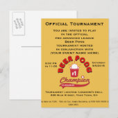 Invitation Carte Postale Tournoi (Devant / Derrière)