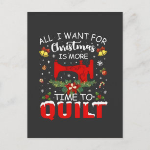 Invitation Carte Postale Tout ce que je veux pour Noël, c'est plus de temps