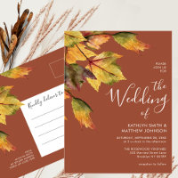 Tout en un Élégant Brown Autumn Foliage Mariage