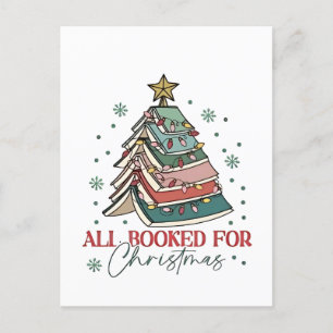 Invitation Carte Postale Tout réservé pour Noël Amateur de livres Noël Xmas