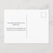 Invitation Carte Postale Toute année Black Gold Photo Anniversaire (Dos)