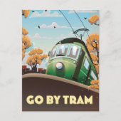 Invitation Carte Postale Tramway Aller (Devant)