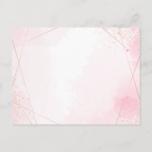 Invitation Carte Postale Trente Script Aquarelle rose fête d'anniversaire (Dos)