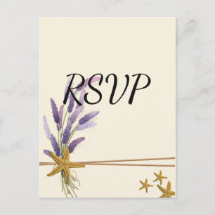 Invitation Carte Postale Très simple RSVP de poisson d'étoile