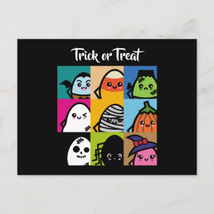 Invitation Carte Postale Trick or Treat - Halloween - Série OEufs Déplaisan