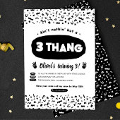 Invitation Carte Postale Trois thang, 90s Hip hop Anniversaire Fête Invitat