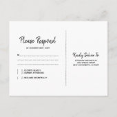 Invitation Carte Postale Tropical Sunset Beach Mason Jar Réponse du Mariage (Dos)