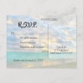 Invitation Carte Postale Tropical Turquoise Paradise RSVP (Dos)