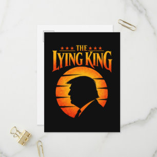 Invitation Carte Postale Trump le roi menteur Humour sarcastique