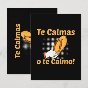 Invitation Carte Postale Tu te calmes ou je me calme Mère espagnole mexicai