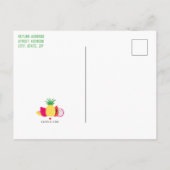 Invitation Carte Postale Tutti Frutti Fruit Tropical Anniversaire (Dos)