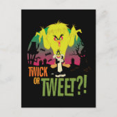Invitation Carte Postale "Twick or Tweet" TWEETY™ & SYLVESTER™ (Devant)