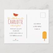 Invitation Carte Postale Twotti Fruitti Citrus Ice Pops Deuxième anniversai (Dos)