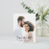 Invitation Carte Postale Typographie de script d'aquarelle moderne mariage (Debout devant)