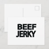 Invitation Carte Postale Typographie Gras de Beef Jerky (Devant / Derrière)