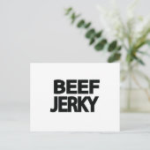 Invitation Carte Postale Typographie Gras de Beef Jerky (Debout devant)