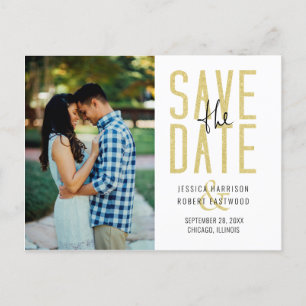 Invitation Carte Postale Typographie Moderne Enregistrer La Date Personnali
