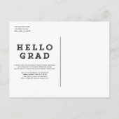 Invitation Carte Postale Typographie noir Retro Diplôme photo (Dos)