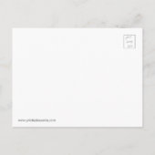 Invitation Carte Postale Typographie "You Are Invité" avec photo Rouge & Or (Dos)