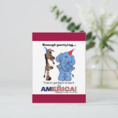 Invitation Carte Postale Un âne et assez d'éléphant pour faire la fête ! (Debout devant)