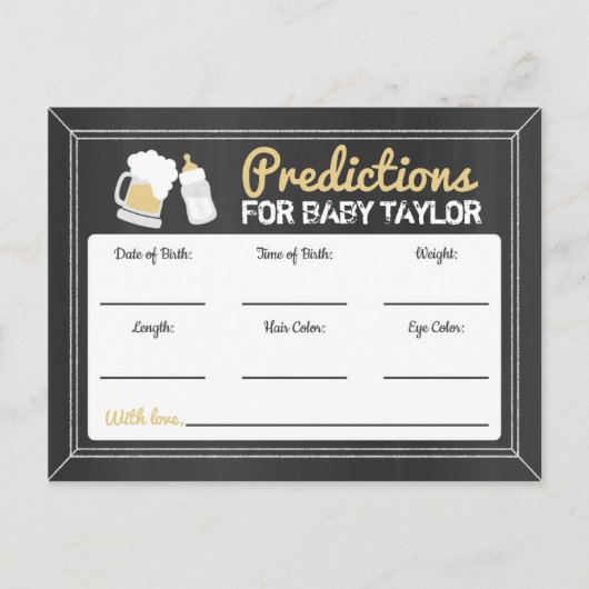 Invitation Carte Postale Un bébé est en train de brasser Prédictions pour l (Devant)