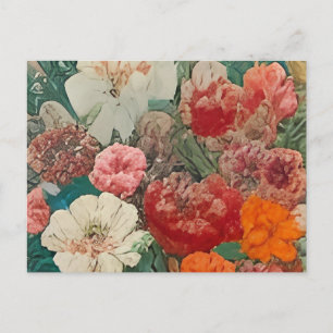 Invitation Carte Postale un gros plan d'un tableau de fleurs