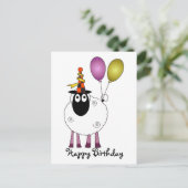 Invitation Carte Postale Un mouton mignon à l'heure de la fête. (Debout devant)