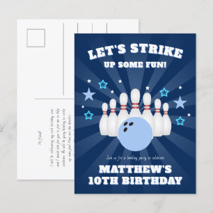 Invitation Carte Postale Un petit garçon à la fête d'anniversaire au boy am