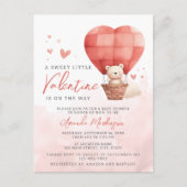 Invitation Carte Postale Un petit valentin doux est sur le Baby shower Way (Devant)