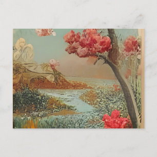 Invitation Carte Postale un tableau d'un chien posé sur une couverture à cô