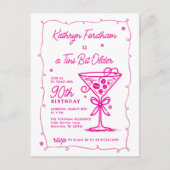 Invitation Carte Postale Un Tini Bit plus vieux Espresso Martini 90e annive (Devant)