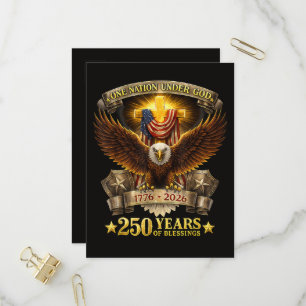 Invitation Carte Postale Une nation sous Dieu 250 ans de bénédictions 