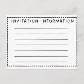 Invitation Carte Postale Unicorne & Dinosaur (Dos)