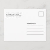 Invitation Carte Postale Vacances hiver Wonderland Party (Dos)