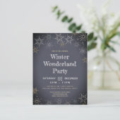 Invitation Carte Postale Vacances hiver Wonderland Party (Debout devant)