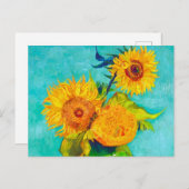 Invitation Carte Postale Van Gogh Sunflowers (Devant / Derrière)