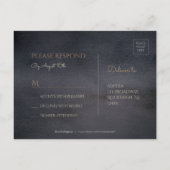 Invitation Carte Postale Végétation botanique foncée Mariage rustique RSVP (Dos)