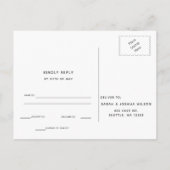 Invitation Carte Postale Verdure rustique Calligraphie simple Moderne RSVP (Dos)