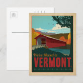 Invitation Carte Postale Vermont | Nous avons déménagé (Devant / Derrière)