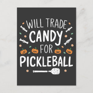 Invitation Carte Postale Verront Des Bonbons Pour Le Pickleball Éffrayant H