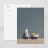 Invitation Carte Postale Vibes de thé party fantomatique (Devant / Derrière)