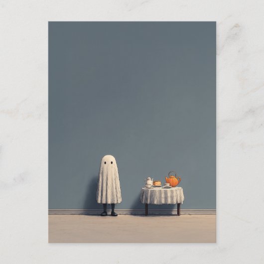 Invitation Carte Postale Vibes de thé party fantomatique (Devant)