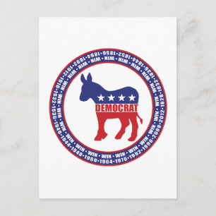 Invitation Carte Postale Victoires de Parti démocrate