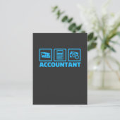 Invitation Carte Postale Vie comptable (Debout devant)