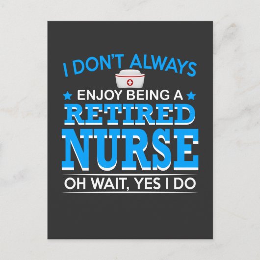 Invitation Carte Postale Vie infirmière | Infirmière retraitée (Devant)