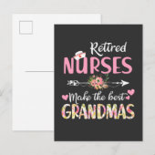 Invitation Carte Postale Vie infirmière | Infirmière Retraitée Les Meilleur (Devant / Derrière)